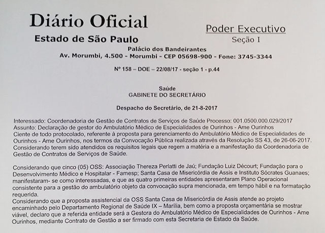 despacho Secretário DO1